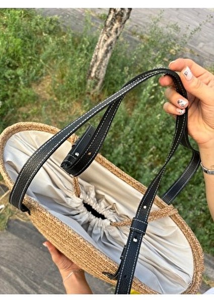 Aura Kadın Jüt Hasır Omuz Çanta Deri Saplı Doğal Malzeme Basic Koleksiyon fiyatları