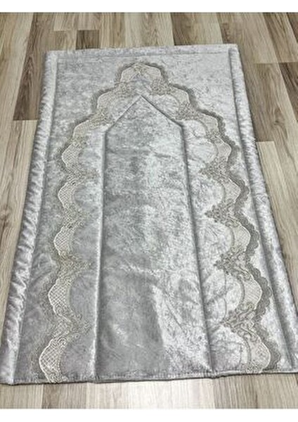 Fransız Güpür Işlemeli Kadife Çeyizlik Gelin Seti Seccadesi fiyatları