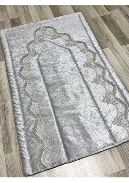 Fransız Güpür Işlemeli Kadife Çeyizlik Gelin Seti Seccadesi modelleri