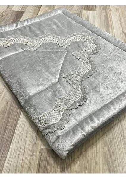 Fransız Güpür Işlemeli Kadife Çeyizlik Gelin Seti Seccadesi fırsatları