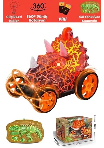 Uzaktan Kumandalı Araba Takla Atan 360 Derece Akrobat Dinazor Araba