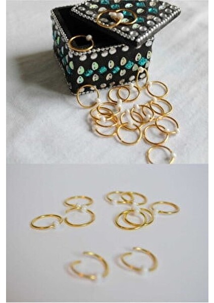 Kadın White Dream Gold Saç Küpe Seti fiyatları