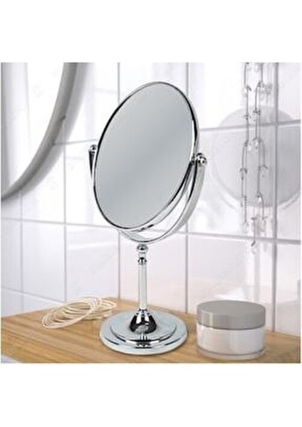 Makyaj Aynası 3x Büyüteç Çift Taraflı Daire Ayna Paslanmaz Çelik fiyatları