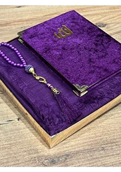 3'lü Hediyelik, Çeyizlik, Mevlütlük, Bohçalık ,gelin Bohçası Flamlı Namaz Örtüsü Yasin Tesbih Seti fırsatları