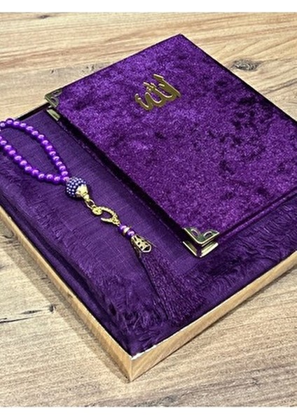 3'lü Hediyelik, Çeyizlik, Mevlütlük, Bohçalık ,gelin Bohçası Flamlı Namaz Örtüsü Yasin Tesbih Seti indirimleri