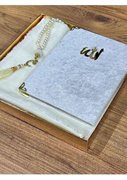 3'lü Hediyelik, Çeyizlik, Mevlütlük, Bohçalık ,gelin Bohçası Flamlı Namaz Örtüsü Yasin Tesbih Seti fiyatları