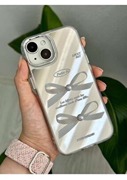 Iphone 13 - 14 - 15 Uyumlu Aynalı Fiyonk Model Silikon Kılıf