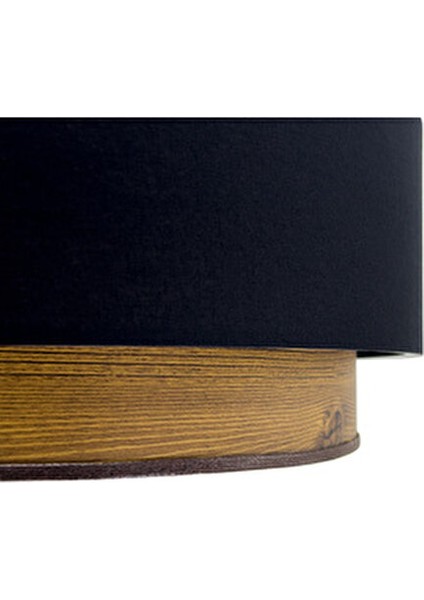 Siyah Ahşap Desenli Avize Kumaş Malzeme ile Modern Tasarımda Şık Aydınlatma fiyatları