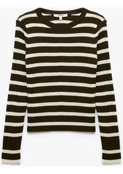 Uzun Kollu Bisiklet Yaka Triko Kazak