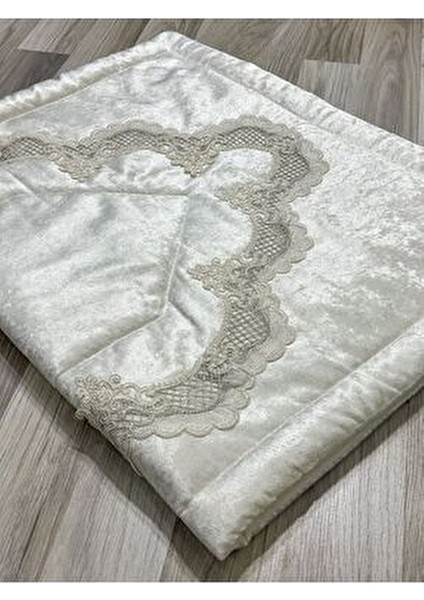 Fransız Güpür Işlemeli Kadife Çeyizlik Gelin Seti Seccadesi fırsatları