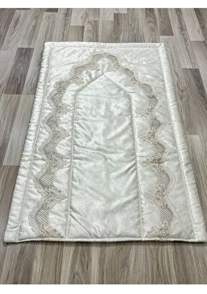 Fransız Güpür Işlemeli Kadife Çeyizlik Gelin Seti Seccadesi indirimleri