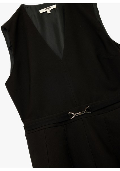 V Yaka Kolsuz A Kesim Mini Pileli Jile Elbise indirimleri