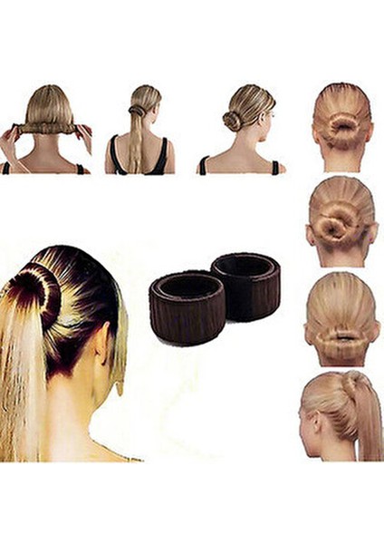 Kadın Saç Tokası 3 Adet Topuz Yapma İçin Siyah Renkli Aksesuar fiyatları