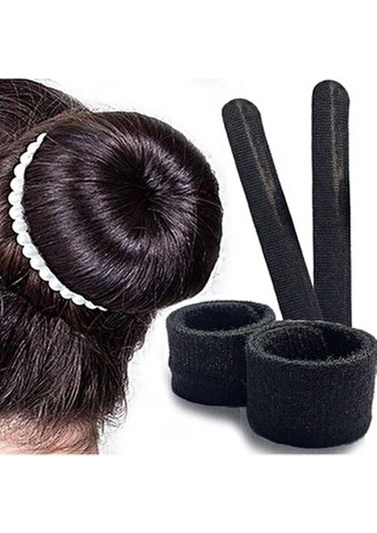 Kadın Saç Tokası 3 Adet Topuz Yapma İçin Siyah Renkli Aksesuar modelleri