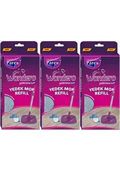Wondero Yedek Paspas Mop Refill (3 Lü Set)