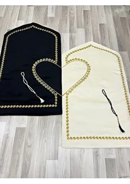 Kalpli Seccade Eşli Çift Seccade Tesbihli Gelin Damat Bohçası Hediyelik Çeyizlik