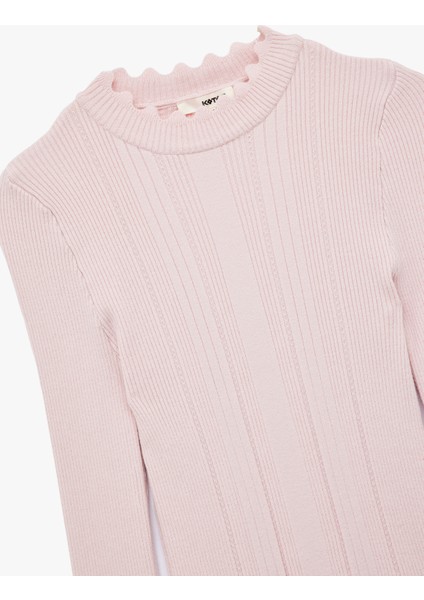 Uzun Kollu Dik Yaka Triko Kazak modelleri