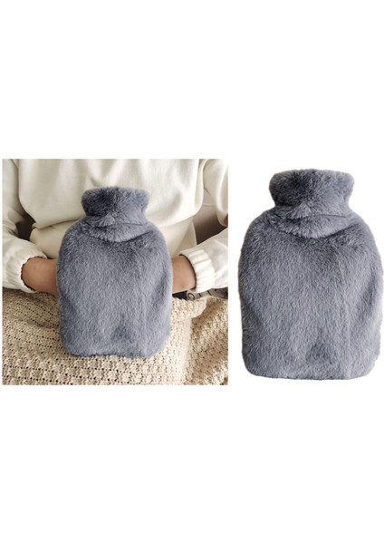 Sıcak Su Torbası Yan Cepli Gri Peluş Termofor 27X17X2CM 1 Litre indirimleri