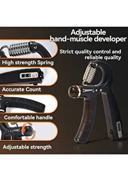 Siyah El Kol Bilek Güçlendirici Egzersiz Aleti 5-60 kg Karpal Direc El Yayı Cihazı Direnç modelleri