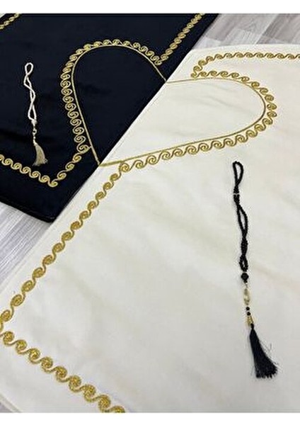 Kalpli Seccade Eşli Çift Seccade Tesbihli Gelin Damat Bohçası Hediyelik Çeyizlik