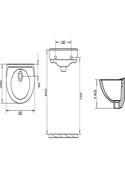 Oval Lavabo 28X45 fiyatları
