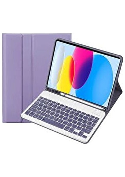 Ipad (A16) 10. Nesil 2022/2025 Uyumlu Bluetooth Türkçe Q Klavyeli Kılıfı