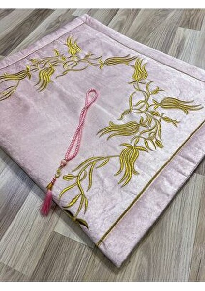 Sırma Işleme Seccade Tesbihli Gelin Damat Bohçası Hediyelik Çeyizlik