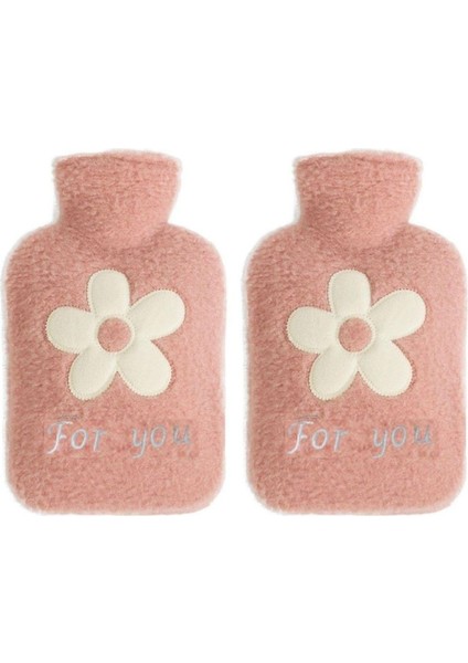 2 Adet Sıcak Su Torbası Peluş Papatya Desenli Pembe 21X13,5X2CM 500 ml fiyatları