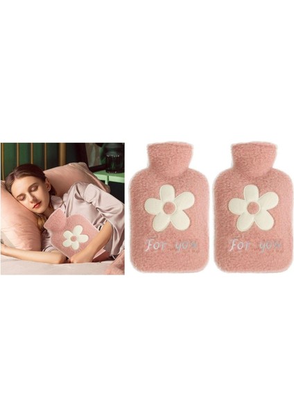 2 Adet Sıcak Su Torbası Peluş Papatya Desenli Pembe 21X13,5X2CM 500 ml fırsatları