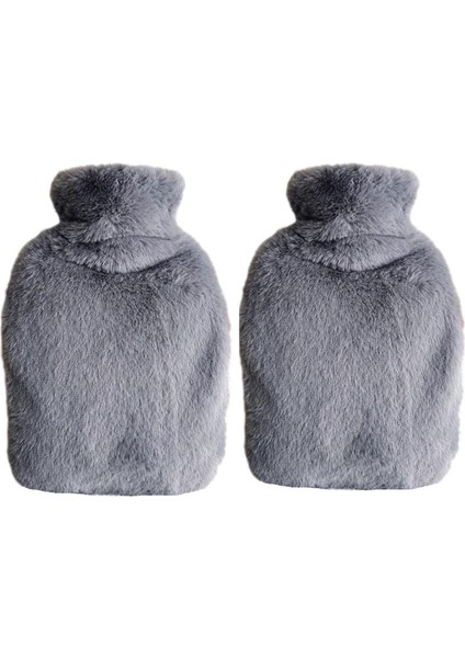 2 Adet Sıcak Su Torbası Yan Cepli Gri Peluş Termofor 27X17X2CM 1 Litre fiyatları