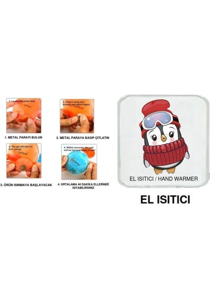 Bereli Penguen Cep Sobası,el Isıtıcı,sıcak Su Torbası Pvc 10X9,5CM