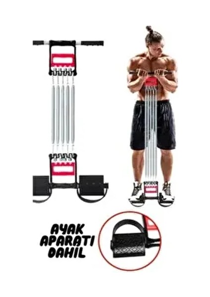 Evde Spor Için Ideal Ayarlanabilir 3'ü 1 Arada Esneklik ve Güç Için Çelik Fitness Direnç Yayı