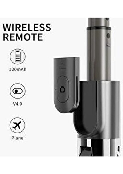 Q08 Katlanabilir El Gimbal Tüm Akıllı Telefonlarla Uyumlu 360 ° Dönebilen Taşınabilir Telefon Tutucu