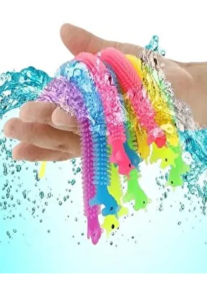 3 Adet Deniz Plaj Havuz Oyuncağı Su Oyunu Esnek Sukuşi Tırtıl Oyuncak