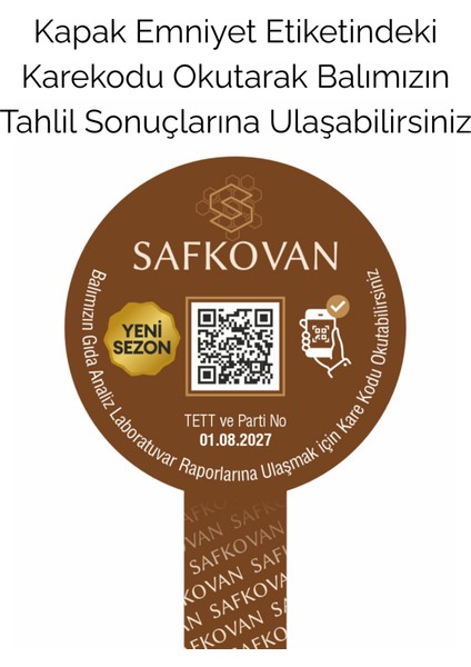 SAFKOVAN 850g Süzme Çiçek Balı Yeni Sezon