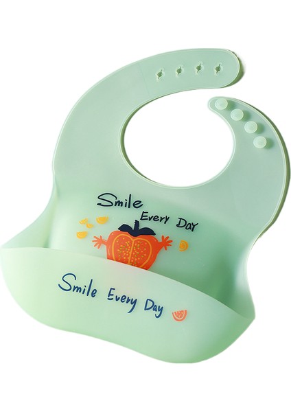 Gıda Sınıfı Çocuk Silikonu, Ultra Yumuşak Bebek Üç Boyutlu Su Geçirmez Önlük (Yurt Dışından)