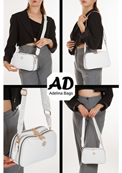 Kadın Yonca Detaylı Çapraz Askılı Beyaz Omuz Çantası fiyatları
