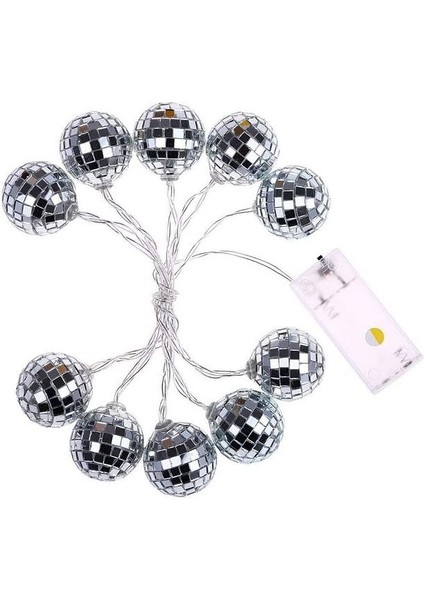 Mini Disko Topu Dekoratif Süsleme 10’lu LED Zinciri Pilli Süs LED Görsel Şölen modelleri
