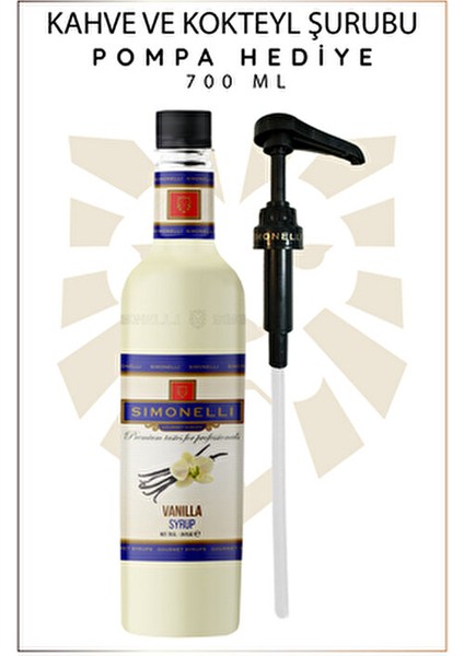 Kahve ve Kokteyl Şurubu 700 ml 4'lü Set Karamel+Vanilya+Çikolata+Beyaz Çikolata + 4 Adet Pompa modelleri