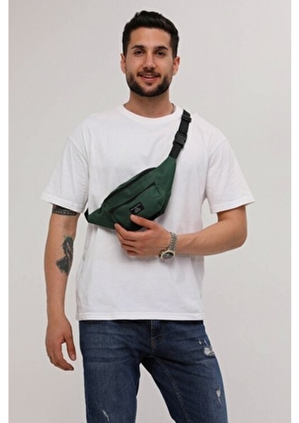 Unisex 4'lü Paket Siyah, Gri, Beyaz, Haki 2 Bölmeli Omuz ve Bel Çantası fırsatları