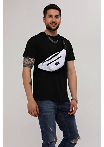 Unisex 4'lü Paket Siyah, Gri, Beyaz, Haki 2 Bölmeli Omuz ve Bel Çantası indirimleri