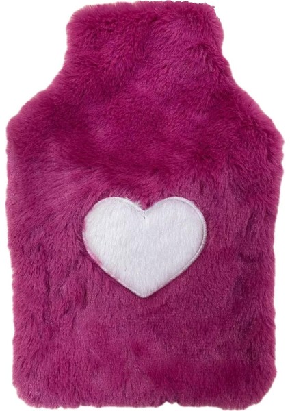 Sıcak Su Torbası Peluş Kalpli,koyu Pembe Termofor 27X17X2CM 1 Litre fiyatları
