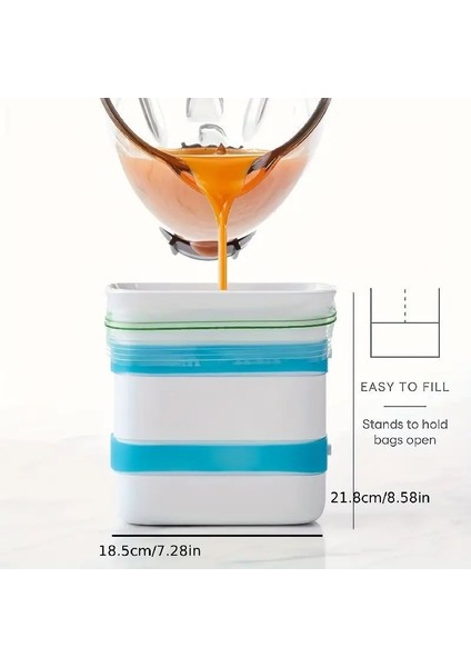 Dondurucu Gıda Bloğu Yapıcı, Kalan Yemekler ve Çorbalar Için Hazırlık Torbası Konteyneri Olarak Kullanılır (Yurt Dışından) modelleri