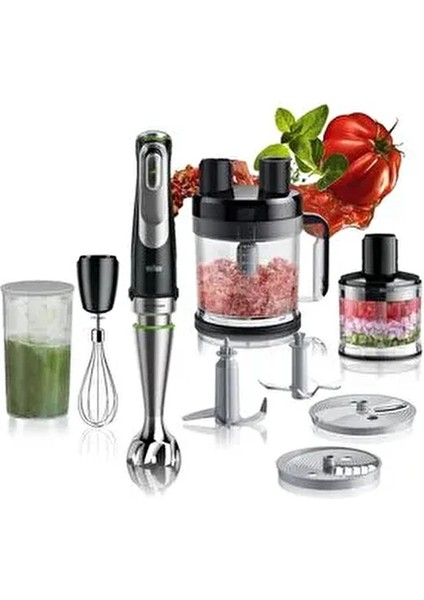 MQ9185XLI Multiquick 9 1200W El Blender Seti - 2l Hazne ve 500 ml Doğrayıcı. Imode Teknoloji