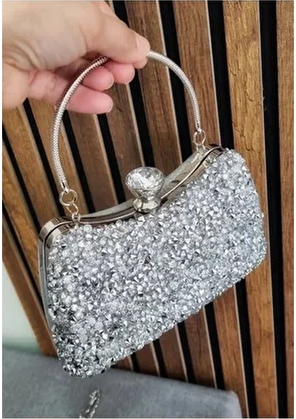 Abiye Iri Taşlı Çanta