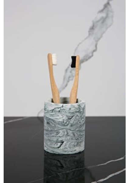 3 Parça Mermer Desenli Beton Banyo Seti Sıvı Sabunluk Diş Fırçalık Sunum Tepsisi fiyatları