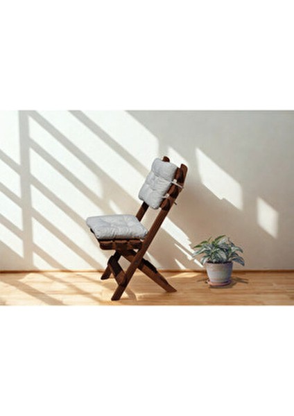 By Utkan Keskin Minderli Balkon Bahçe Mutfak 3lü Bistro Set Katlanır Masa Sandalye 50*50 Krem modelleri