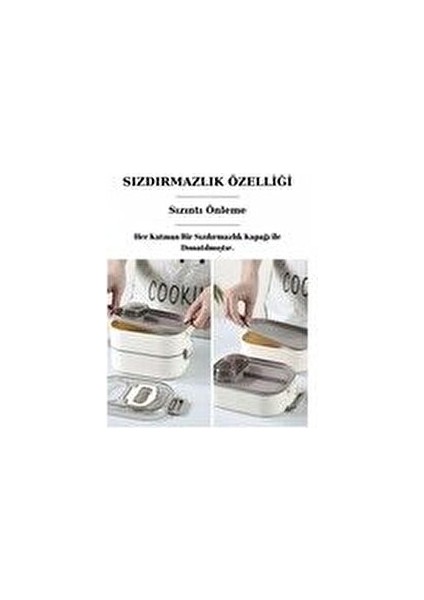 Iki Katlı - Sos Kaseli - Paslanmaz Çelik Kolay Kilitlenir Sefer Tası – 1000 ml indirimleri