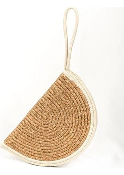 Moss Hasır Jüt Clutch Çanta Kadınlar İçin Şık ve Ergonomik Tasarım Basic Koleksiyon