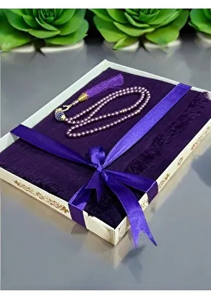 Hediyelik, Çeyizlik, Mevlütlük, Bohçalık ,gelin Bohçası Flamlı Namaz Örtüsü Tesbih Seti